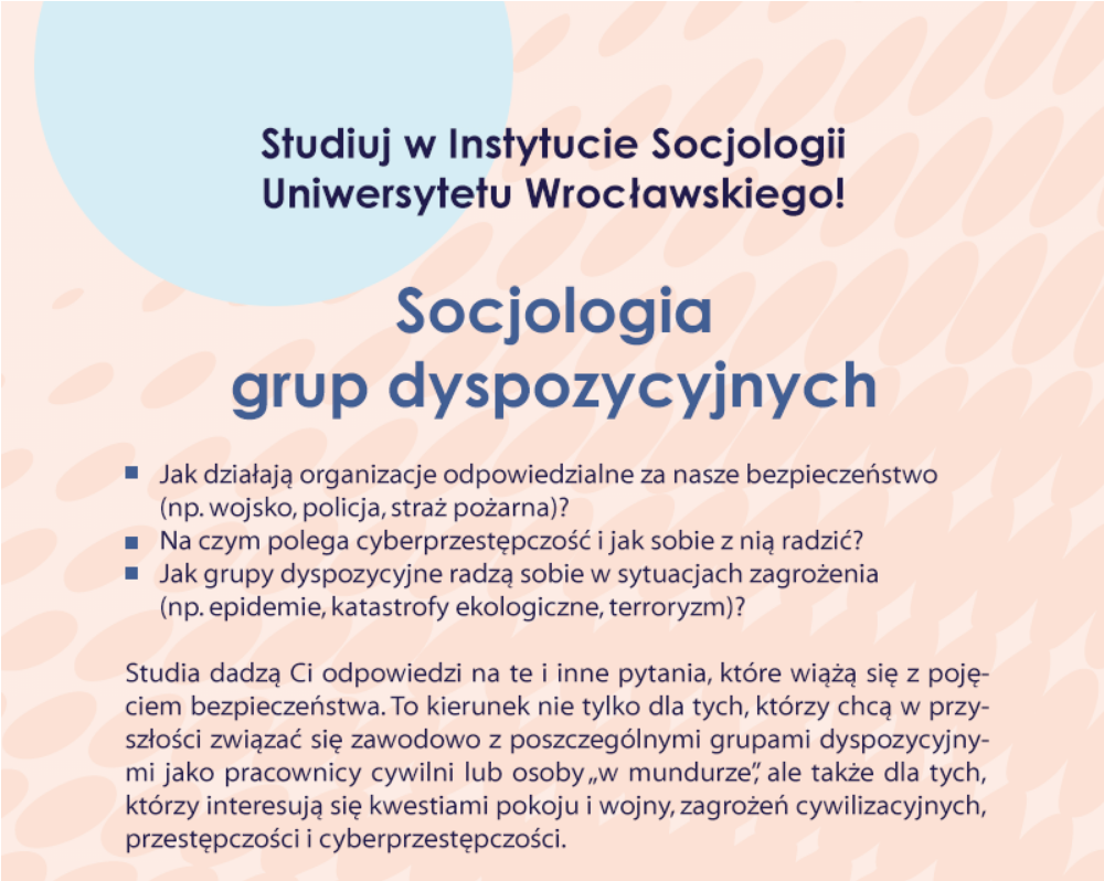 Socjologia Grup Dyspozycyjnych ulotka