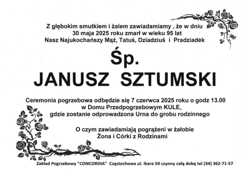 Janusz Sztumski nekrolog